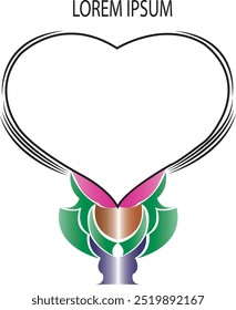 art frame image.art logo.tattoo. art heart frame. lorem ipsum