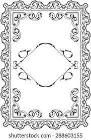 Art frame is isolated on white