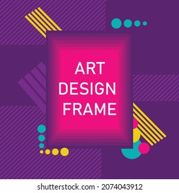 Art frame with sample text. Used for a start up, brochure, advertisement, business card, invitations, other cards. Gift cards. 