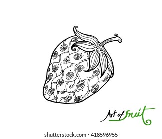 The art of fruit, line art decoration. vector file