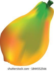 arte de la fruta , papaya ,vector ,ilustrador 