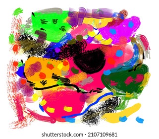 Art full color vector art illustration