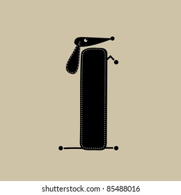 Art funny dog for your design