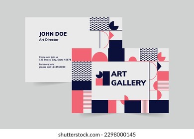 Art Gallery business card template. A clean, modern, and high-quality design business card vector design. Editable and customize template business card