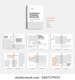 Art Gallery Exhibition Catalog Brochure Template Layout
