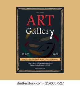 Art Gallery Flyer Layout, Illustrator