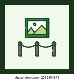 Art Gallery Icon: Minimalist Museum Artwork Display