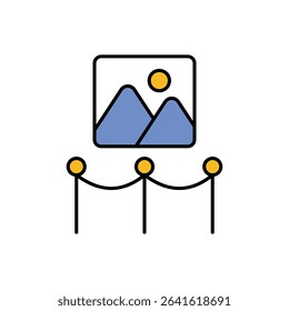 Art Gallery Icon vector stock illustration