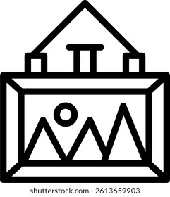 Art Gallery Line Vector Icon Design