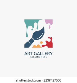 Art gallery logo design vector