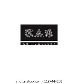 art gallery logo, exhibition of contemporary art vector icon, abstract art