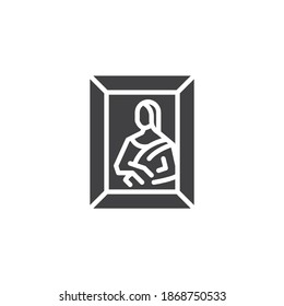 Art Gallery Museum vector icon. filled flat sign for mobile concept and web design. Museum picture glyph icon. Symbol, logo illustration. Vector graphics