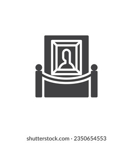 Art Gallery Museum vector icon. filled flat sign for mobile concept and web design. Art museum gallery glyph icon. Symbol, logo illustration. Vector graphics