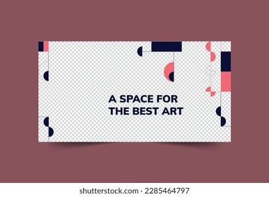 Art Gallery Social Media Banner template. Marketing Materials | Post, Cover | Instant Download, Editable Design