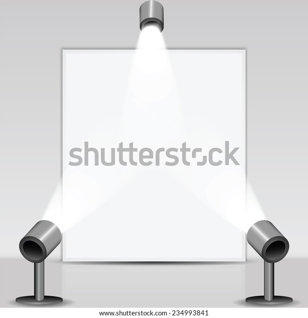 Art Gallery Spotlights Stock Vector (Royalty Free) 234993841