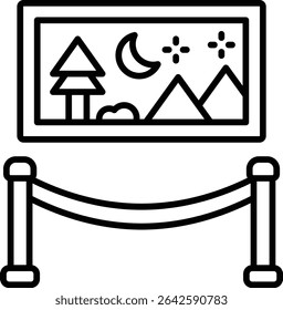 Icono de Vector de Galería de arte. Se puede utilizar para aplicaciones de impresión, móviles y de Web.