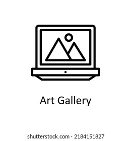 Kunstgalerie, Vektorgrafik Rahmensymbol Design-Illustration auf weißem Hintergrund. EPS10-Datei 
