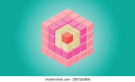 art game cube color puzzle