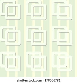patrón artístico geométrico ornamental sin costura en color blanco, verde claro y beige