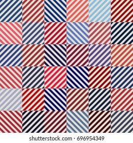 art geometric pattern, optical illusion chevron, vector usa color style fashion