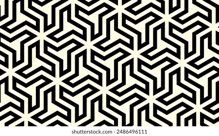 Art of Geometric Repeating pattern. Tessellation Shapes repeated patterns of printable background vector.