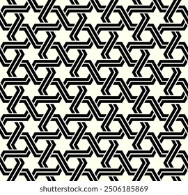 Art of Geometric Repeating patterns background. Printable vector of Hexagon Star Seamless pattern.