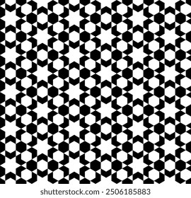 Art of Geometric Repeating patterns background. Printable vector of Hexagon Star Seamless pattern.