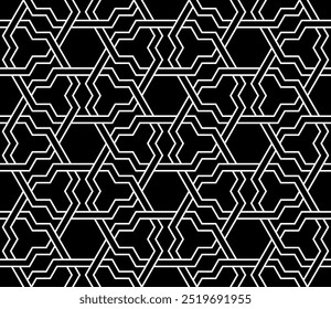 Arte de patrones repetitivos geométricos. Fondo de patrón sin fisuras de Vector imprimible. Nudos entrelazados de fondo de diseño de cubierta de diseño de fondo.