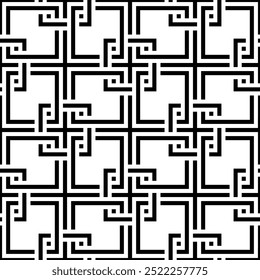 Arte de padrões de repetição geométrica. Plano de fundo de padrão contínuo do vetor Imprimível. Tampa de layout de pano de fundo de nós entrelaçados do design de fundo.