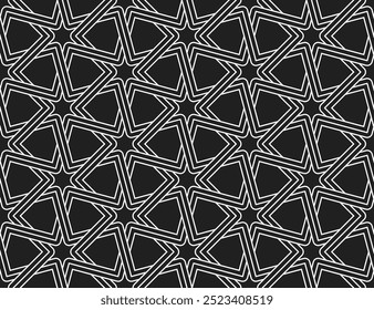 Art of Geometric Repeating patterns. Seamless pattern background of Printable vector. Interlocking knots backdrop layout cover of background design.