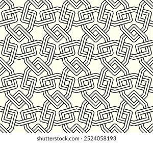 Art of Geometric Repeating patterns. Seamless pattern background of Printable vector. Interlocking knots backdrop layout cover of background design.