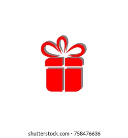 Art gift box. 3D icon