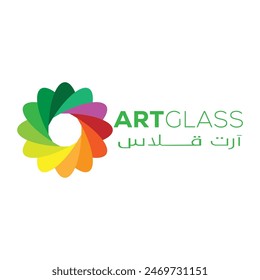 Art glass logo Design . Vector design 