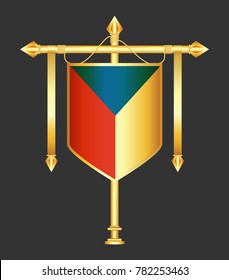 art gold flag