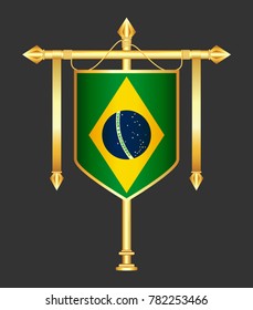 art gold flag
