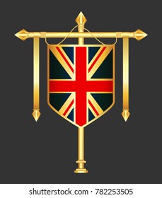 art gold flag