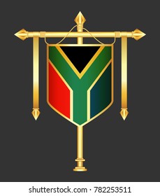 art gold flag