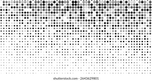 Textura de gradiente de arte. Plano de fundo de ponto de polca de fuga. Repetindo pontos gradação arte moderna design abstrato
