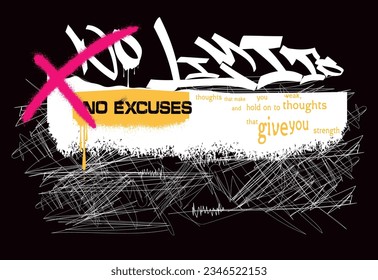 art graffiti style slogan, urban graffiti T shirt graphics, typography street art graffiti with spray splash effect for t shirt, poster or sweatshirt