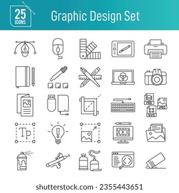 art Graphic design icon set