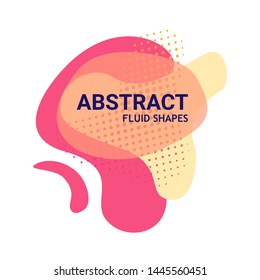 Art graphic element. Dynamical color liquid forms