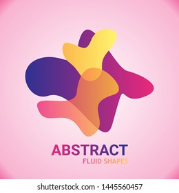 Art graphic element. Dynamical color liquid forms