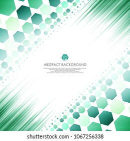 Art of green molecules abstract background. Soft gradient of technology line design. Illustration vector eps10