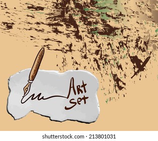 Art grunge background with place for your text. Ink splash.