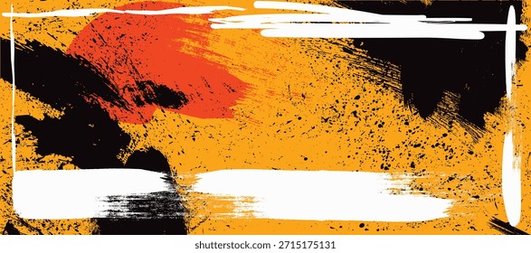 art Grunge Hintergrundtextur Abstrakte bunte moderne Stil Splatter, abstrakter Grunge Hintergrund. Grobe Pinselstriche mit schwarzer Sprühtextur, Pinselstrichtextur.eps