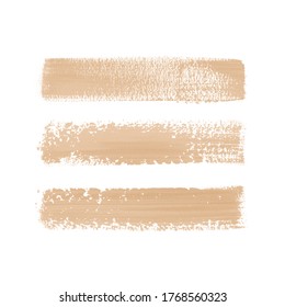 Art grunge brush painted textured stripes set isolated vector background. Watercolor stroke set.