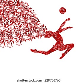 Art gymnastics with balls vector background concept