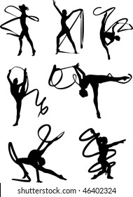 Art gymnastics set vector