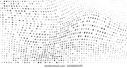 Art halftone gradient texture. Vanishing polka dot background. Repeating dots gradation pattern simple abstract art design