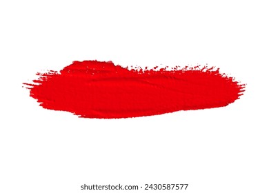 Art hand draw brush isolated on white background. Red watercolor.